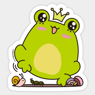 cute frog, kawaii frog cartoon Sticker